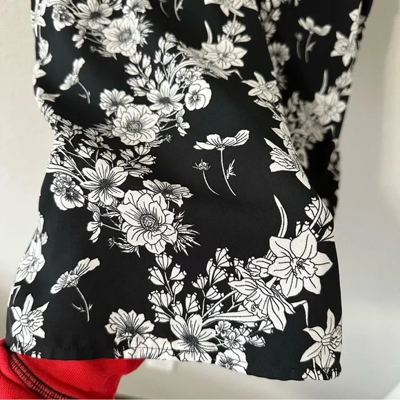 41 Hawthorn Black & White Floral Tank Top Size Medium EUC Stitch Fix - Picture 13 of 14